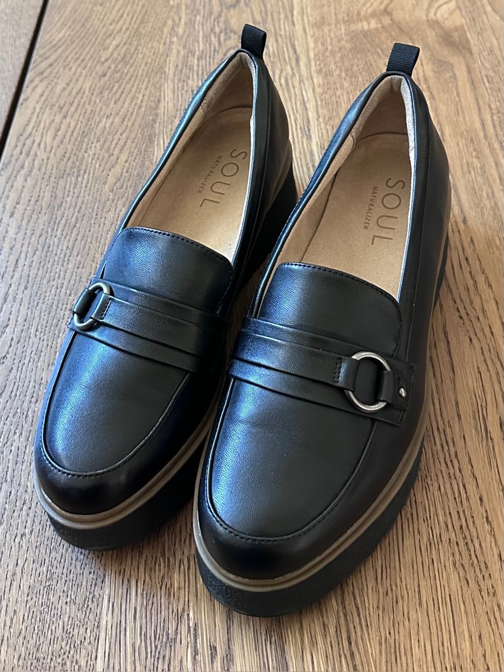 SOUL Naturalizer Black JOYLA Platform Clog Loafers Size 10W